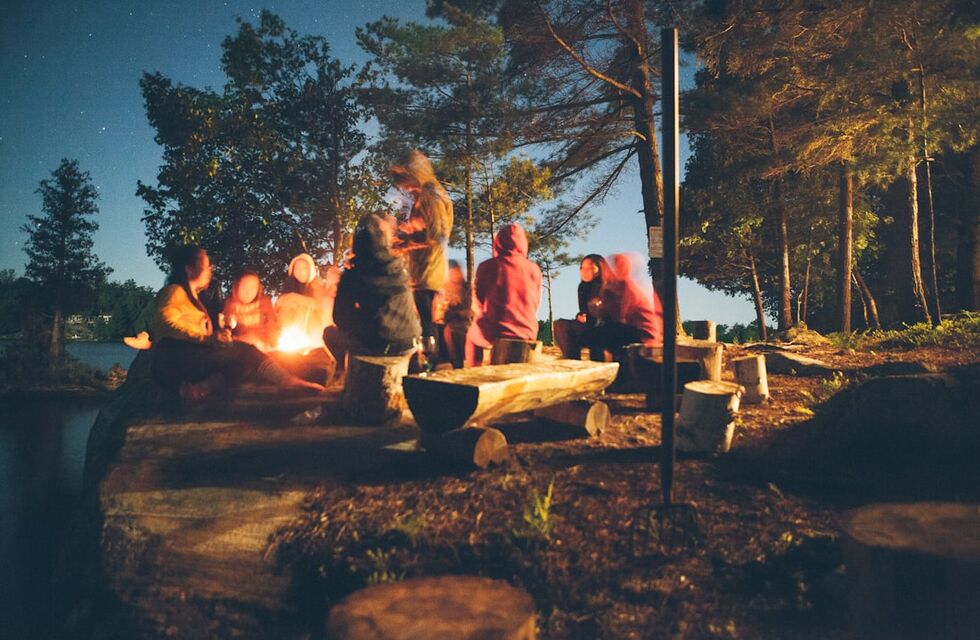 Fireside at the lodge